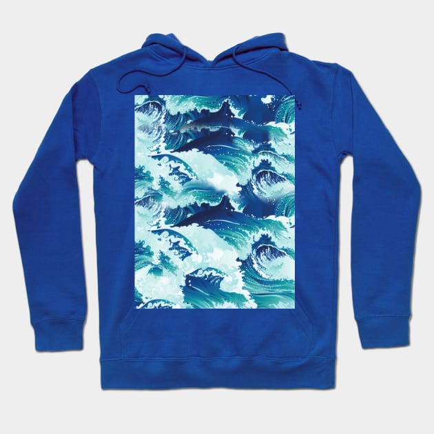 Rushing sea waves Hoodie by AnnArtshock